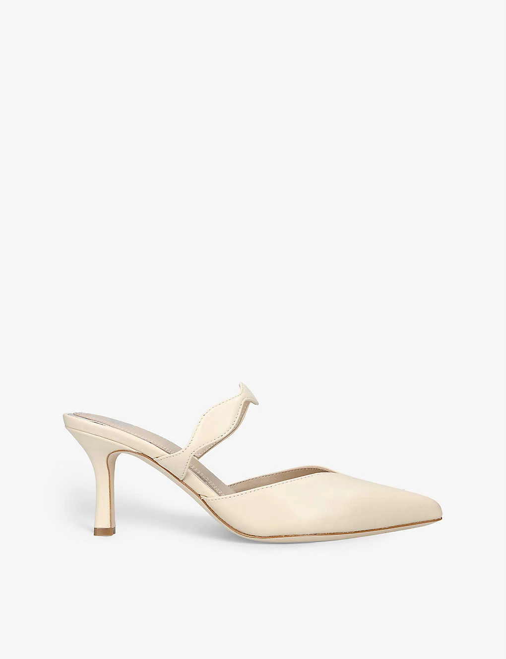 Paige Pia Pointed-toe Kitten-heel Leather Mules 1 Paige Pia Pointed-toe Kitten-heel Leather Mules