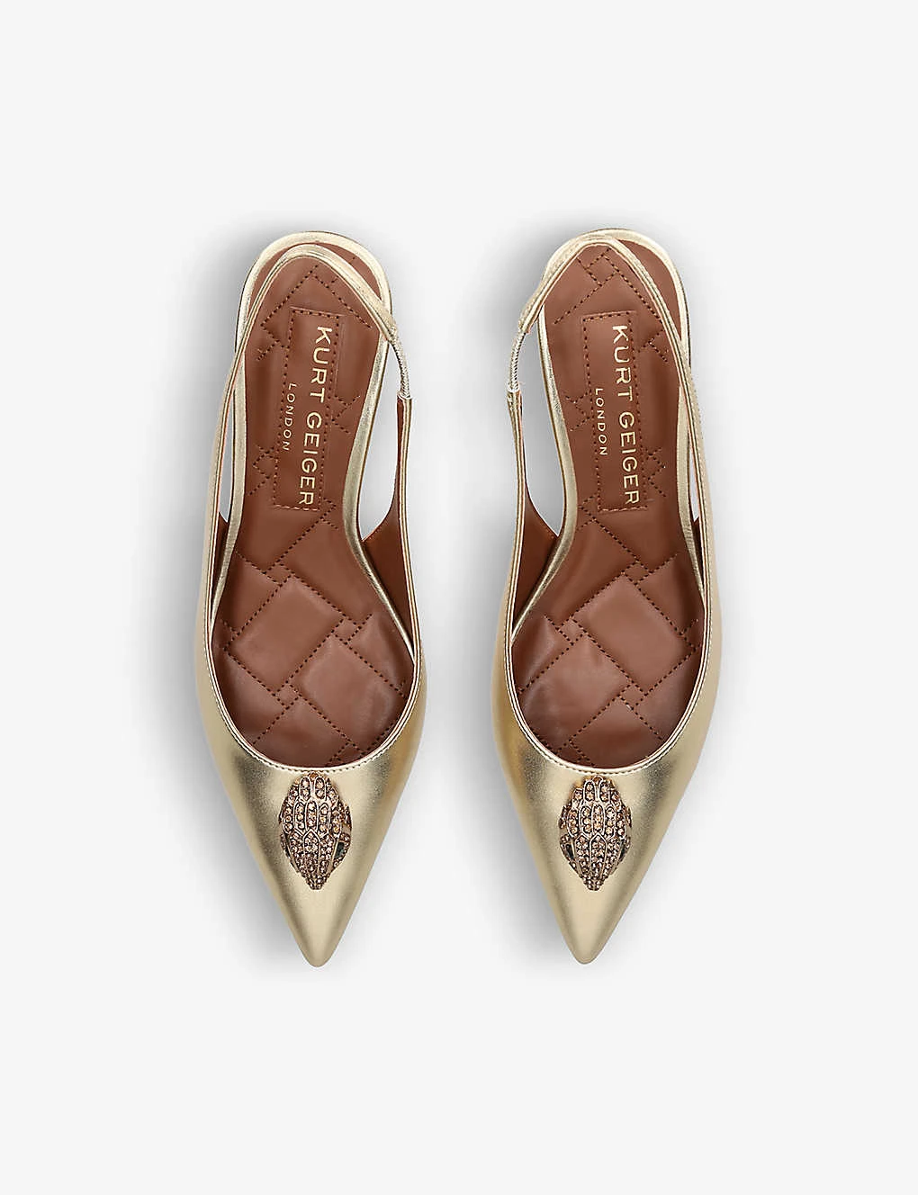 Kurt Geiger London Belgravia Eagle-embellishment Leather Slingback Courts 2 Kurt Geiger London Belgravia Eagle-embellishment Leather Slingback Courts - Image 2
