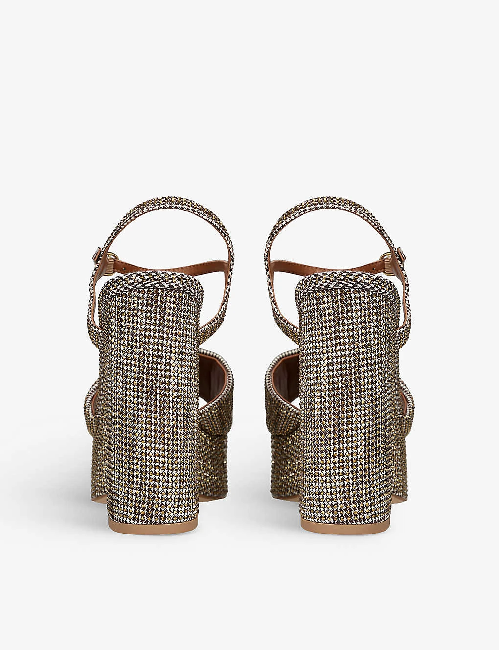 Kurt Geiger London Kensington Houndstooth Woven Platform Sandals 4 Kurt Geiger London Kensington Houndstooth Woven Platform Sandals - Image 4