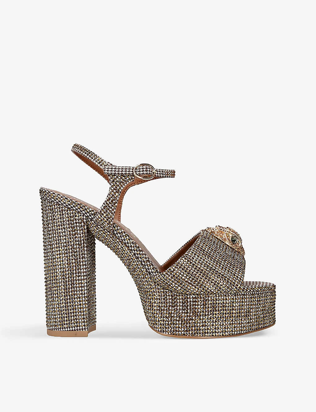 Kurt Geiger London Kensington Houndstooth Woven Platform Sandals 1 Kurt Geiger London Kensington Houndstooth Woven Platform Sandals