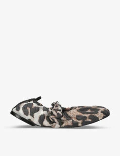 Ganni Scrunchie Square-toe Recycled-polyester Blend Courts