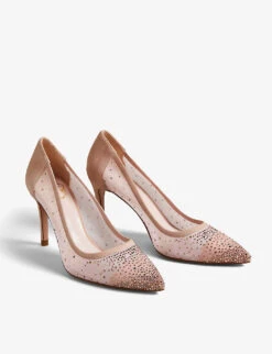 Ted Baker Ryalay Diamante-embellished Mesh And Faux-suede Courts 7 Ted Baker Ryalay Diamante-embellished Mesh And Faux-suede Courts -Manolo Blahnik Store R04065901 NUDE ALT02