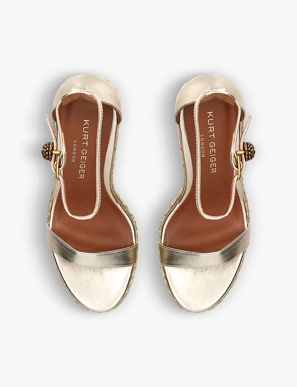 Kurt Geiger London Shoreditch Crystal-embellished Wedge Leather Sandals 2 Kurt Geiger London Shoreditch Crystal-embellished Wedge Leather Sandals - Image 2