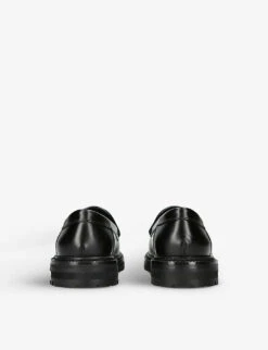 Manolo Blahnik Dineralo Topstitched Leather Loafers -Manolo Blahnik Store R04069955 BLACK ALT03