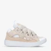 Lanvin Curb Lace-up Leather, Suede And Mesh Low-top Trainers
