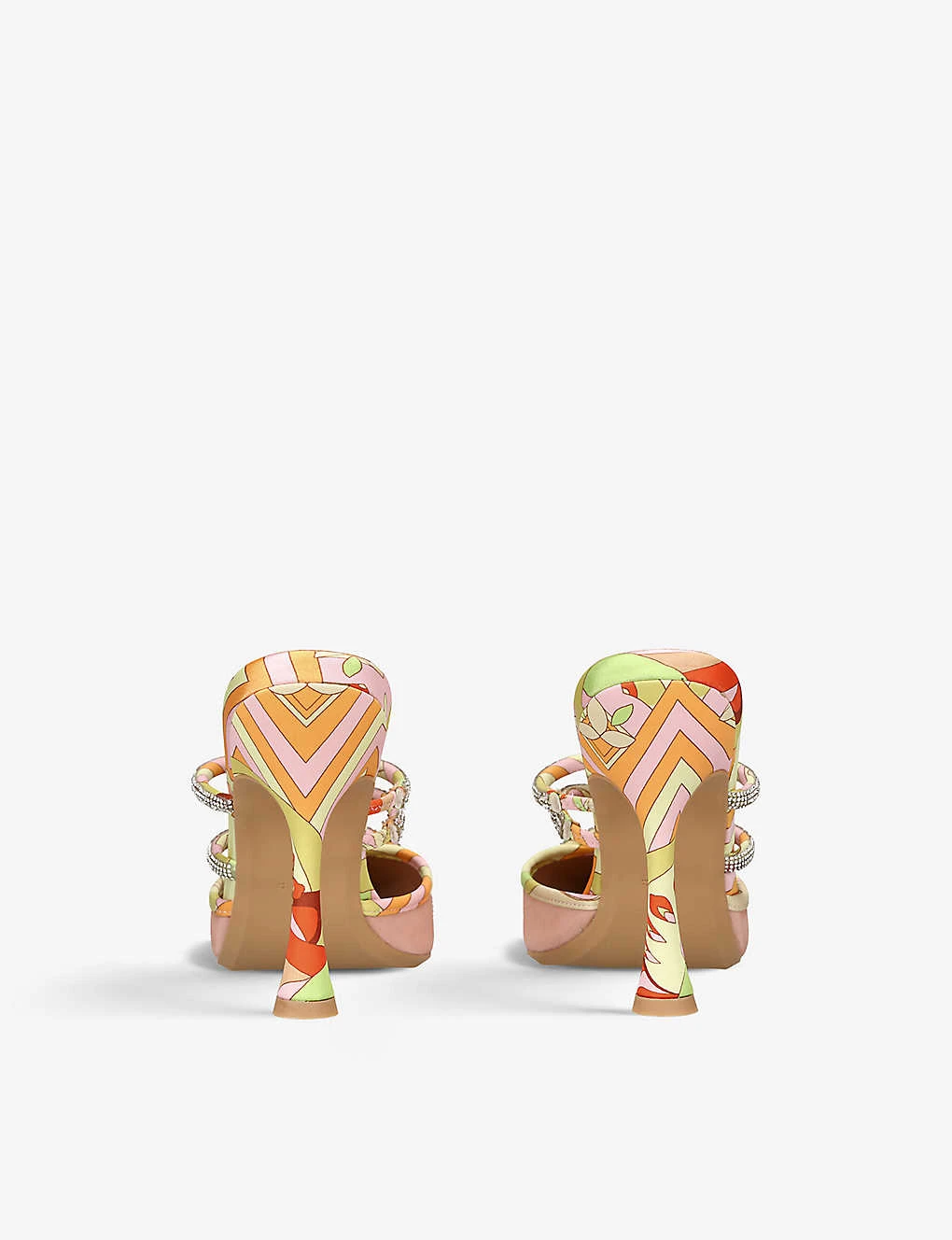 KG Kurt Geiger Amari Crystal-embellished Woven Heeled Mules 4 KG Kurt Geiger Amari Crystal-embellished Woven Heeled Mules - Image 4