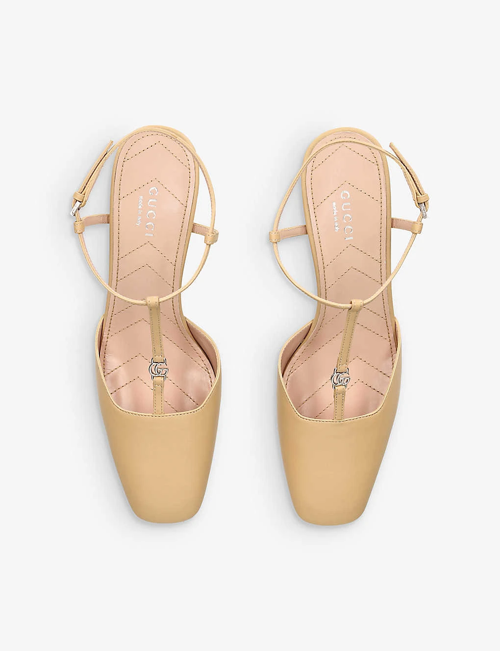 Gucci Petite GG Slingback Leather Heeled Courts 2 Gucci Petite GG Slingback Leather Heeled Courts - Image 2