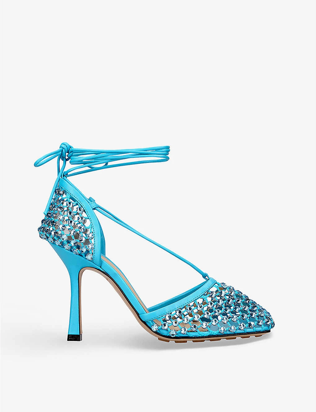 Bottega Veneta Strass Crystal-embellished Leather And Mesh Sandals 1 Bottega Veneta Strass Crystal-embellished Leather And Mesh Sandals