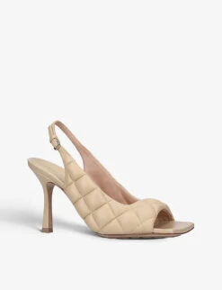 Bottega Veneta Padded Slingback Leather Courts 7 Bottega Veneta Padded Slingback Leather Courts -Manolo Blahnik Store R04075323 BEIGE ALT02