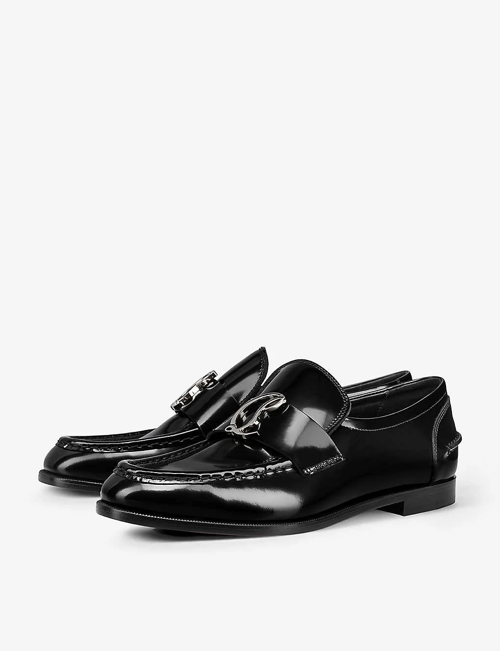 Christian Louboutin Moc Flat Abrasivato Patent-leather Loafers 3 Christian Louboutin Moc Flat Abrasivato Patent-leather Loafers - Image 3