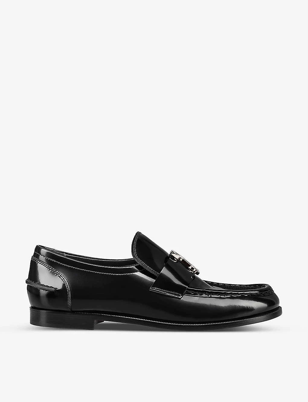 Christian Louboutin Moc Flat Abrasivato Patent-leather Loafers 1 Christian Louboutin Moc Flat Abrasivato Patent-leather Loafers