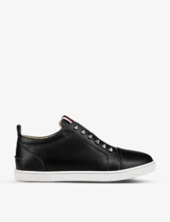 Christian Louboutin F.A.V Fique A Vontade Studded Leather Low-top Trainers