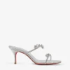 Christian Louboutin Just Queen 70 Leather And PVC Heeled Sandals