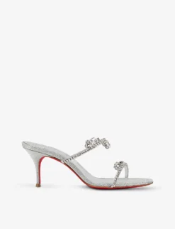 Christian Louboutin Just Queen 70 Leather And PVC Heeled Sandals