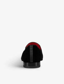 Christian Louboutin Dandy Chick Orlato Slip-on Velvet Loafers -Manolo Blahnik Store R04075646 BLACKLINLOUBI ALT03