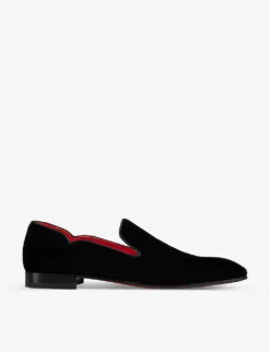 Christian Louboutin Dandy Chick Orlato Slip-on Velvet Loafers