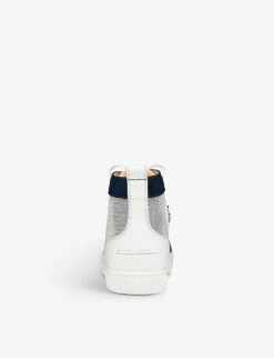 Christian Louboutin Louis Orlato Canvas And Leather High-top Trainers -Manolo Blahnik Store R04075717 VERSIONNAVY ALT03