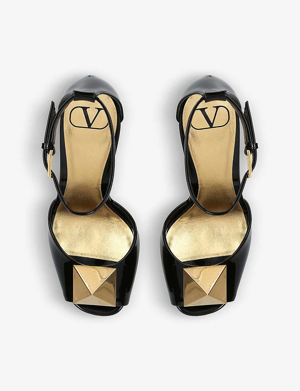 Valentino Garavani Maxi Stud Patent-leather Heeled Platform Sandals 2 Valentino Garavani Maxi Stud Patent-leather Heeled Platform Sandals - Image 2