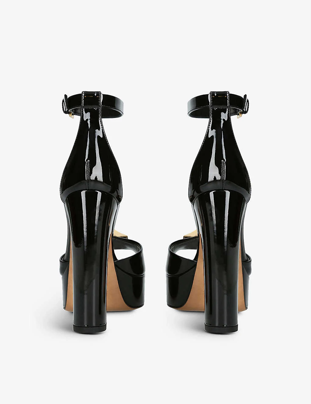 Valentino Garavani Maxi Stud Patent-leather Heeled Platform Sandals 4 Valentino Garavani Maxi Stud Patent-leather Heeled Platform Sandals - Image 4