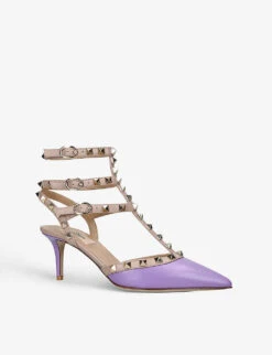 Valentino Garavani So Noir 65 Patent-leather Heeled Sandals -Manolo Blahnik Store R04077150 LILAC ALT02
