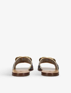 Valentino Garavani VLOGO Logo-plaque Leather Slides -Manolo Blahnik Store R04077187 MULTOTHER ALT03