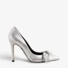 Ted Baker Silveyy Bow-embellished Leather Court Heels
