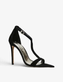 Carvela Vanity 110 Pointed-toe Stiletto Suede Sandals -Manolo Blahnik Store R04082074 BLACK ALT02