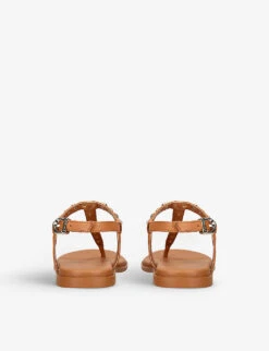 Carvela Precious T-bar Pearl-embellished Leather Sandals 7 Carvela Precious T-bar Pearl-embellished Leather Sandals -Manolo Blahnik Store R04082076 TAN ALT03