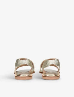 Carvela Gala Rope-effect Asymmetric Woven Sandals -Manolo Blahnik Store R04082083 GOLD ALT03