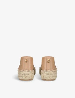 Siesta Panelled Leather Espadrilles -Manolo Blahnik Store R04086304 BEIGECOMB ALT03