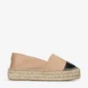 Siesta Panelled Leather Espadrilles