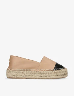 Siesta Panelled Leather Espadrilles