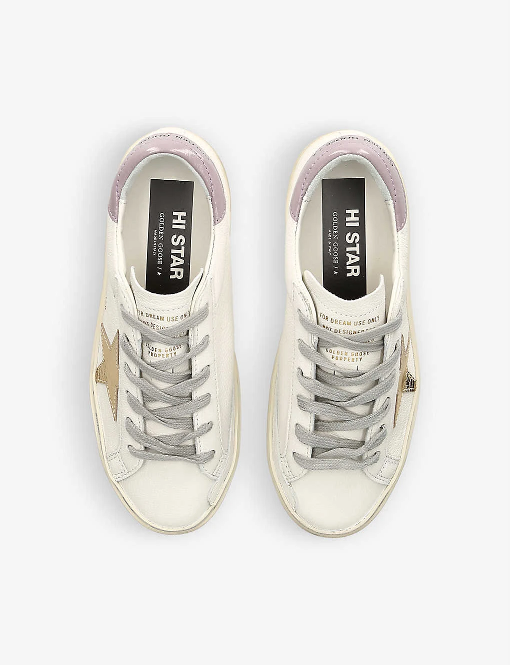 Golden Goose Hi Star Logo-embroidered Leather Low-top Trainers 2 Golden Goose Hi Star Logo-embroidered Leather Low-top Trainers - Image 2