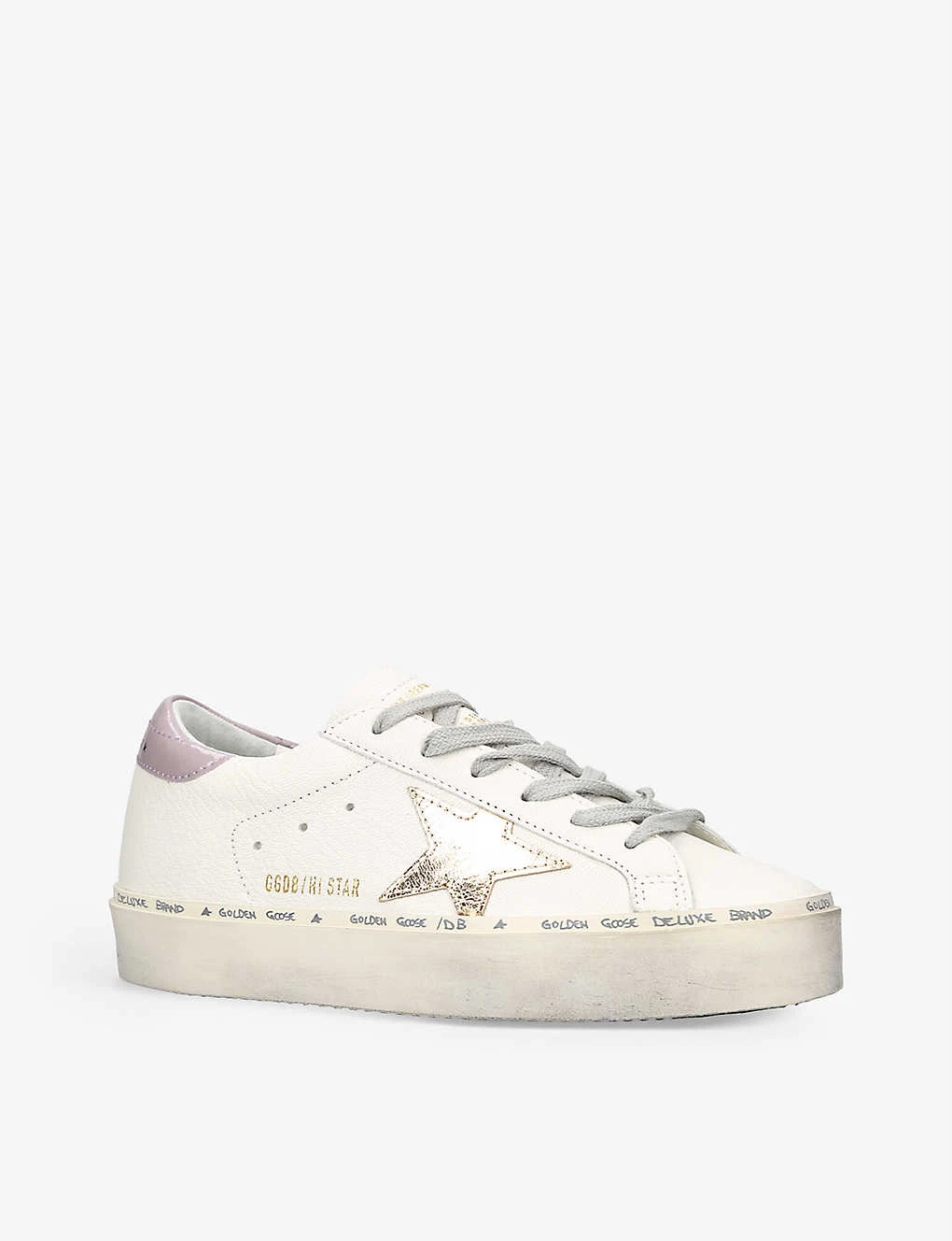 Golden Goose Hi Star Logo-embroidered Leather Low-top Trainers 3 Golden Goose Hi Star Logo-embroidered Leather Low-top Trainers - Image 3