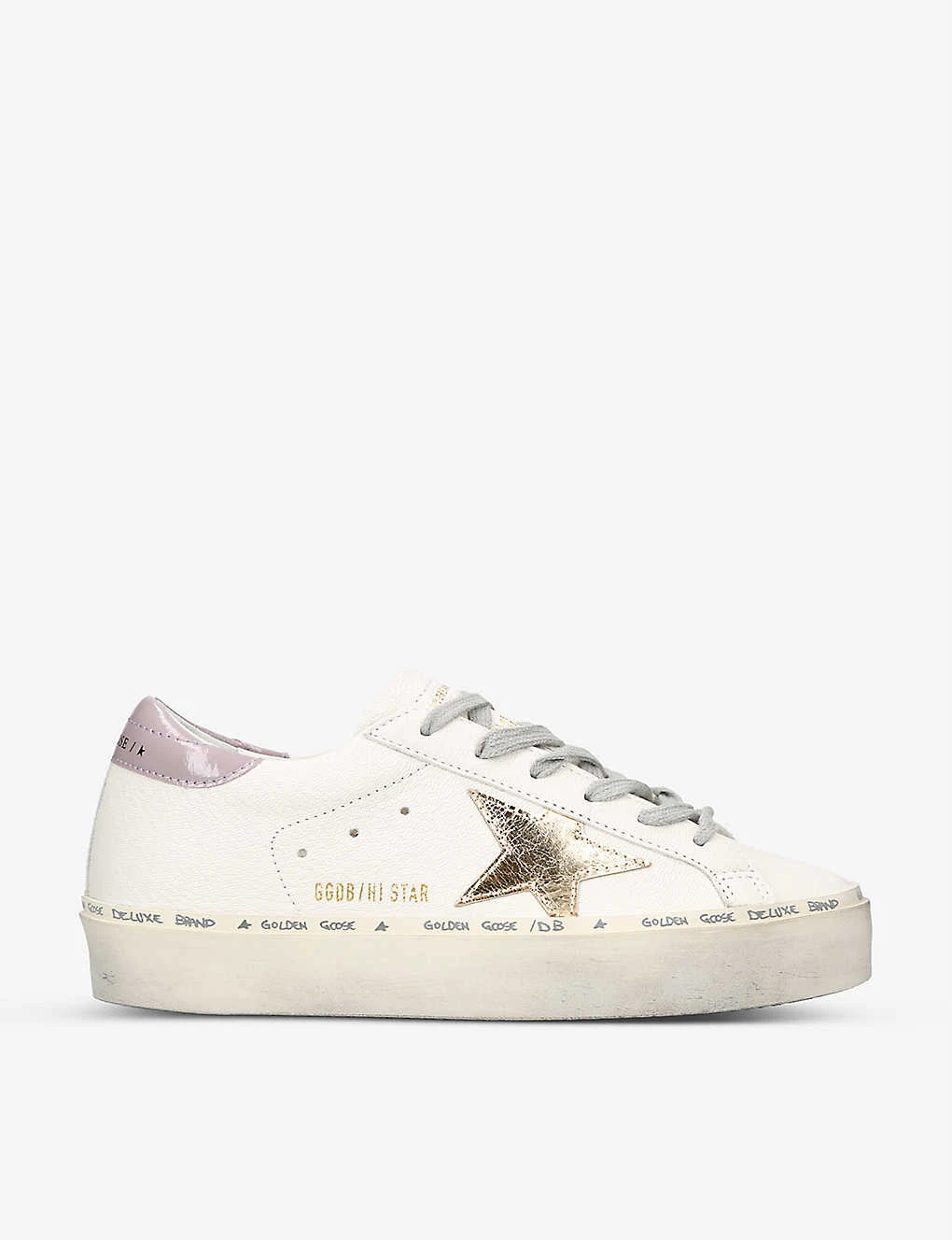 Golden Goose Hi Star Logo-embroidered Leather Low-top Trainers 1 Golden Goose Hi Star Logo-embroidered Leather Low-top Trainers