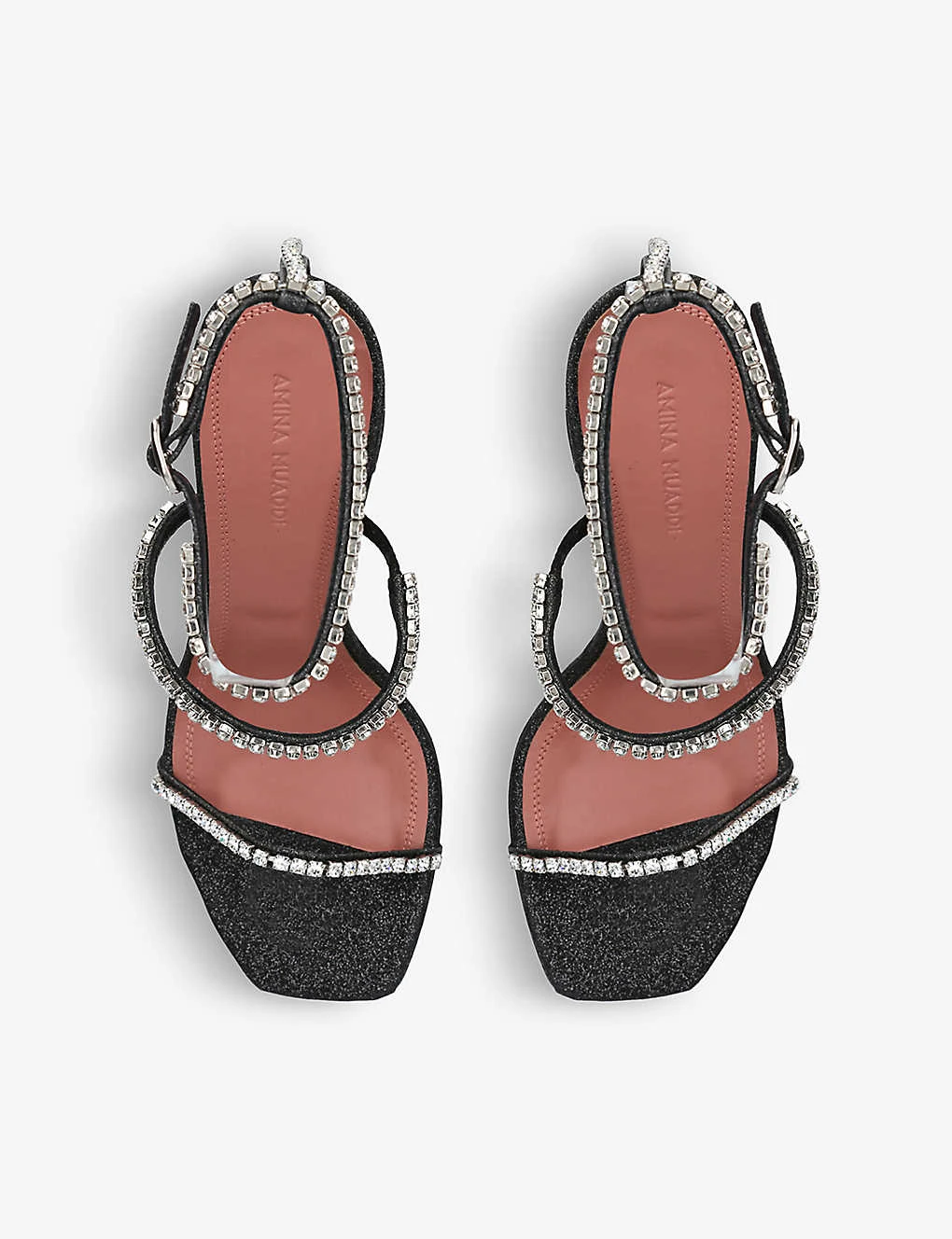 Amina Muaddi Gilda Crystal-embellished Leather Heeled Sandals 2 Amina Muaddi Gilda Crystal-embellished Leather Heeled Sandals - Image 2