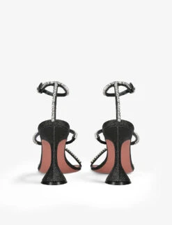 Amina Muaddi Gilda Crystal-embellished Leather Heeled Sandals 8 Amina Muaddi Gilda Crystal-embellished Leather Heeled Sandals -Manolo Blahnik Store R04090519 BLACK ALT03
