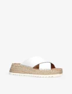 Chase Cross-band Leather Sandals -Manolo Blahnik Store R04091468 WHITE ALT02