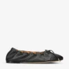 Chloé Oracia Bow-embellished Leather Ballet Flats