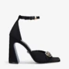 Versace Medusa Logo-embellished Satin Heeled Sandals