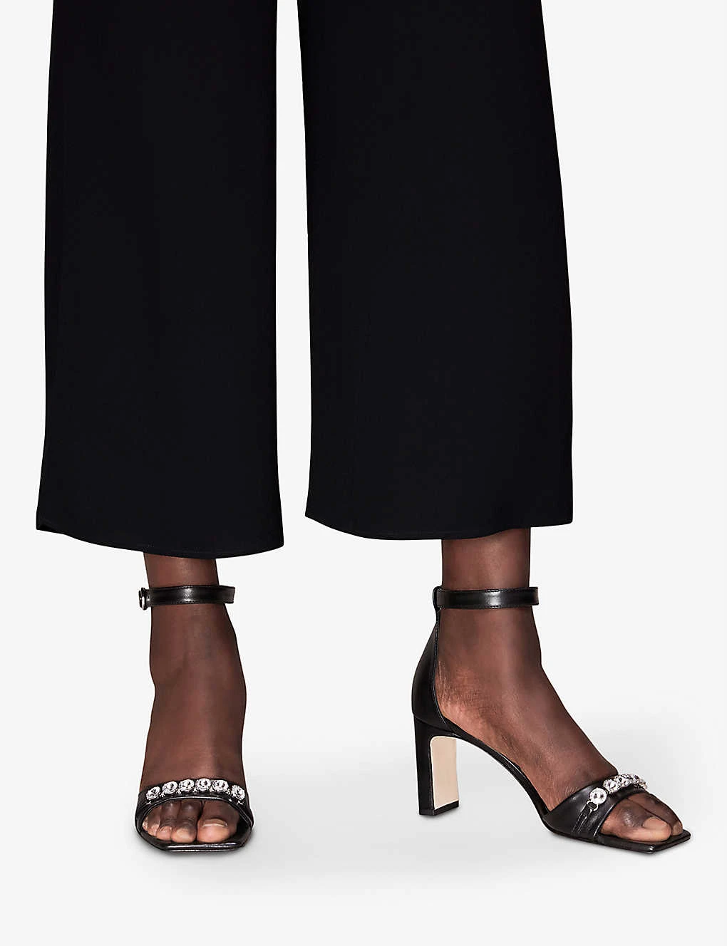 Whistles Alise Jewelled-strap Leather Heeled Sandals 4 Whistles Alise Jewelled-strap Leather Heeled Sandals - Image 4