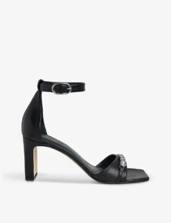 Whistles Alise Jewelled-strap Leather Heeled Sandals