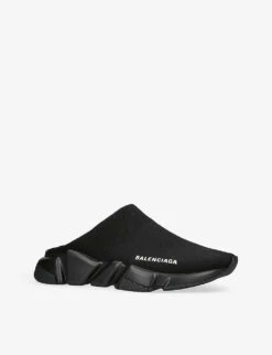 Balenciaga Speed Brand-print Woven Sandals 7 Balenciaga Speed Brand-print Woven Sandals -Manolo Blahnik Store R04100973 BLACK ALT02