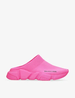 Balenciaga Speed Logo-print Woven Mules