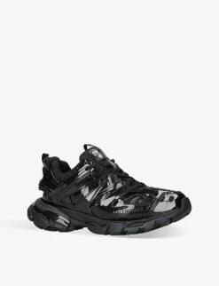 Balenciaga Men's Track Patent Recycled-nylon And Recycled-mesh Mid-top Trainers 7 Balenciaga Men's Track Patent Recycled-nylon And Recycled-mesh Mid-top Trainers -Manolo Blahnik Store R04100977 BLACK ALT02