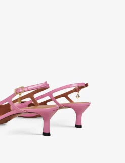 Maje Fayna Patent-leather Kitten Heels 7 Maje Fayna Patent-leather Kitten Heels -Manolo Blahnik Store R04101694 ROSES ALT03