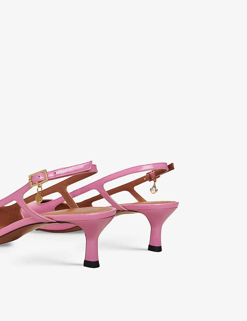 Maje Fayna Patent-leather Kitten Heels 4 Maje Fayna Patent-leather Kitten Heels - Image 4