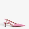 Maje Fayna Patent-leather Kitten Heels
