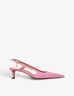 Maje Fayna Patent-leather Kitten Heels