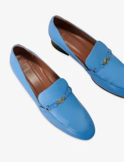 Maje Filika Leather Loafers -Manolo Blahnik Store R04101787 BLEUS ALT02